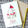 Personalised Daddy Bear And Cubs Christmas Card, thumbnail 2 of 5