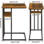 C Shaped End Table Side Table Beside Desk, thumbnail 11 of 11