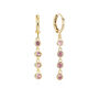 Ellica Pink Gold Droplet Huggie Earrings, thumbnail 1 of 2