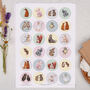 Woodland Animal Circle Sticker Sheet, thumbnail 1 of 3