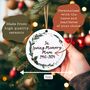 In Loving Memory Personalised Christmas Wreath Ceramic Tree Decoration, thumbnail 2 of 3