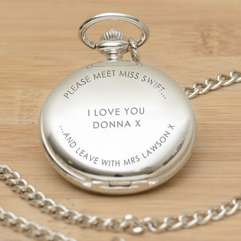 Personalised Wedding Day Pocket Watch, 3 of 7
