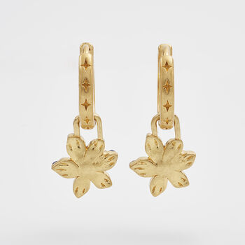 Gold Nightshade Huggie Earrings, 5 of 8