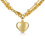 Rope Chain Heart Urn Ashes Bracelet – 18 K Gold Plate, thumbnail 2 of 7