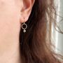 Olive Pearl Earrings, thumbnail 2 of 5