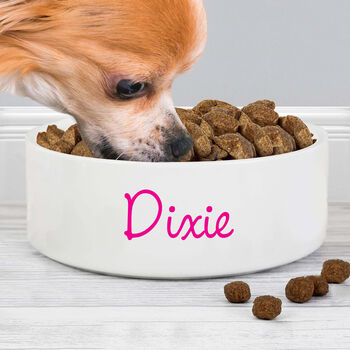 Personalised Pink Pet Bowl With Name, 2 of 2