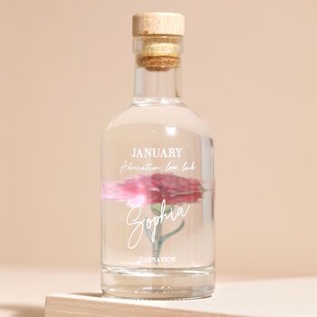 Personalised 20cl Birth Flower Gin, 5 of 7