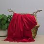 Super Soft Plain Pashmina Style Scarf In Hot Tomato Red, thumbnail 1 of 3
