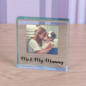 Personalised Me And My Mummy Glass Photo Block, 3 of 3