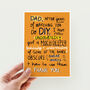Funny Diy Father's Day Card, thumbnail 3 of 4