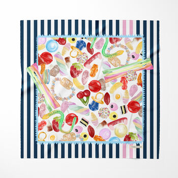 Large Pick N Mix Silk Scarf | Colourful Gift For Sweet Lovers, 5 of 5