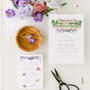 Lavender Wedding Invitations With Venue Illustration, thumbnail 4 of 7