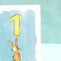 Rabbit First Birthday Card, thumbnail 7 of 8