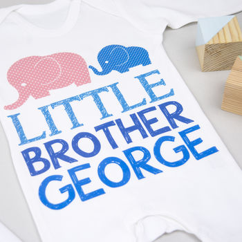Personalised Big Sister And Little Brother Elephant Set, 2 of 3