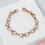 Egerton Gold Plated Raindrop Link Bracelet, thumbnail 1 of 5