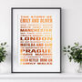 Personalised Copper 7th Anniversary Our Story Print, thumbnail 3 of 5