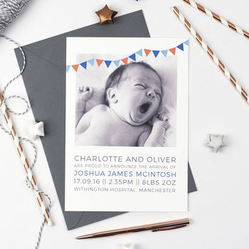 Personalised Photo Birth Announcements, 3 of 5