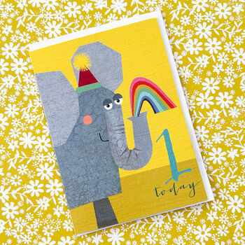 Elephant 1st Birthday Card, 4 of 5