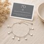 70th Birthday Sterling Silver Stars Bracelet, thumbnail 1 of 4