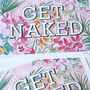 'Get Naked' Illustrated Typography Print, thumbnail 3 of 3