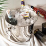 Solid Copper Ice Bucket, Hammered Surface, thumbnail 6 of 12