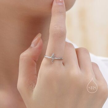 Minimalist Music Note Ring In Sterling Silver, 6 of 10
