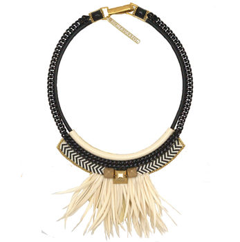 Elsa Tribal Feather Necklace By Apache Rose London | notonthehighstreet.com
