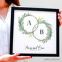 Personalised Wedding Floral Hoops Framed Print, thumbnail 4 of 7