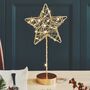 Gold Table Mesh Star Light With Warm White LED, thumbnail 1 of 2