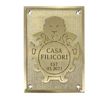 Solid Brass Laundry Plaque With Antique Finish, 7 of 11