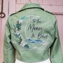 To The Moon And Back Sage Green Biker Jacket, thumbnail 9 of 12