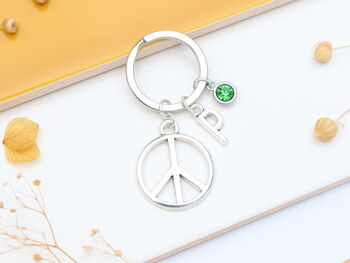 Personalised Peace Sign Keyring, 5 of 9
