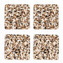 Black Speckled Square Cork Coasters Set Of Four, thumbnail 2 of 6