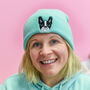 Cute Embroided French Bulldog Beanie Hat, thumbnail 1 of 2
