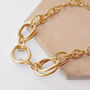 Chunky Chain Necklace With Interlinked Rings, thumbnail 3 of 3