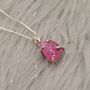 Raw Ruby Pendant Sterling Silver Chain Necklace, thumbnail 1 of 12