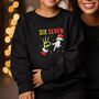 Funny Six Seven Meme Childrens Christmas Jumper, thumbnail 4 of 4
