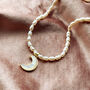Mother Of Pearl Moon And Pearl Beaded Necklace, thumbnail 8 of 10