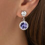 Purple Swarovski Crystal Snow Drop Earrings, thumbnail 1 of 6