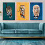 Set Of Three Custom Colour Prints Animals Wearing Shoes, thumbnail 6 of 10