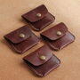 Personalised Handstitched Leather Coin Pouch, thumbnail 3 of 8