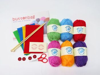 Kids Learn To Knit In A Suitcase Kit, 2 of 9