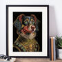 Dog In Period Costume Portrait Art Print, thumbnail 1 of 2