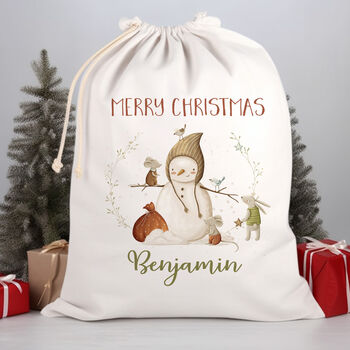 Whimsical Snowman Christmas Sack Xl, 3 of 4