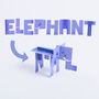 Alphapets Elephant Build Animals Out Of Letters, thumbnail 1 of 5
