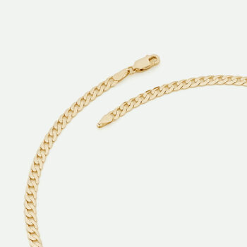 9ct Yellow Gold Solid Curb Chain Necklace 20 Inch, 5 of 5