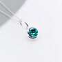 Personalised Sterling Silver December Blue Topaz Birthstone Necklace, thumbnail 3 of 10
