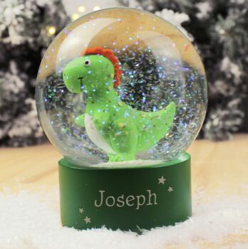 Personalised Dinosaur Snow Globe, 5 of 6