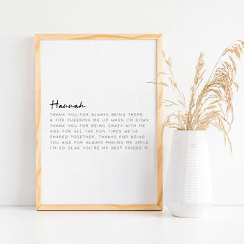 Best Friend Gift Quote Print, 2 of 3