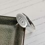 Oval Initial Argentium Silver Signet Ring, thumbnail 7 of 11